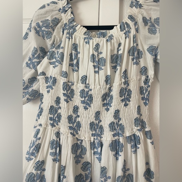 Madison Mathews Paloma Maxi Dress in Blue Floral (S) - Picture 3 of 5